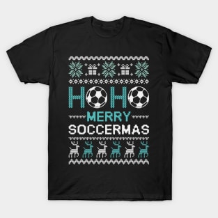 ho ho ho merry soccermas ugly sweater T-Shirt